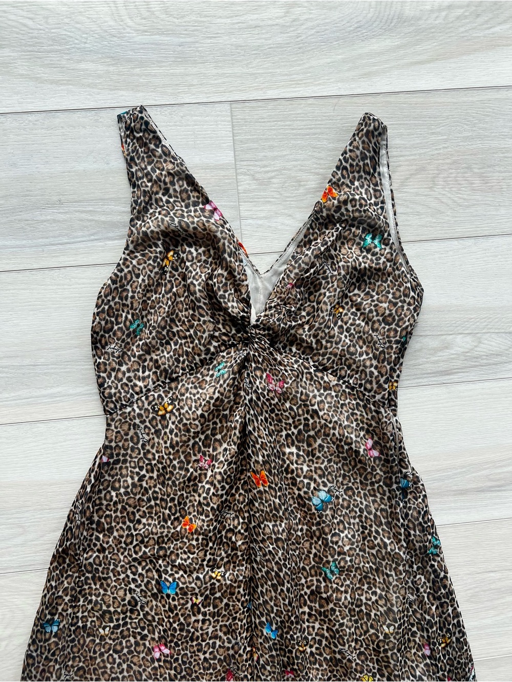 Blumarine Cheetah Print Butterfly Silk Dress 🐆🦋 - Picture 4 of 10